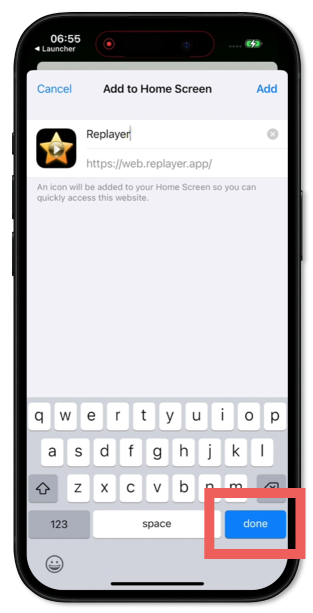 installing-replayer-with-safari-on-iphone15-done