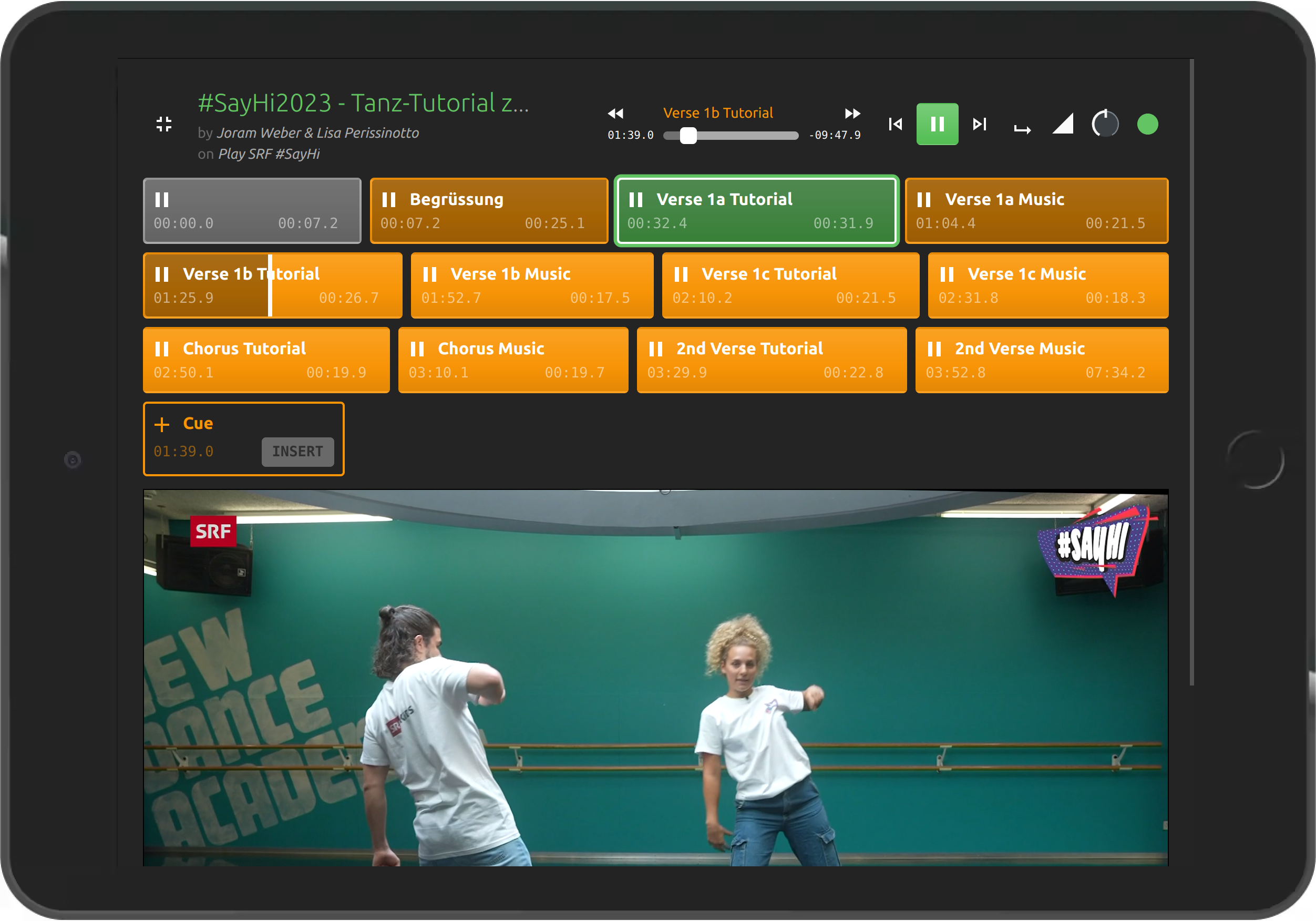 iPad Tablet in fullscreen mode